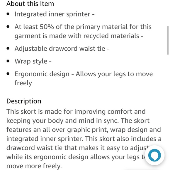 NWT ASICS Match Graphic Tennis Skort Fresh Ice Mint Green sz Medium - Picture 10 of 13